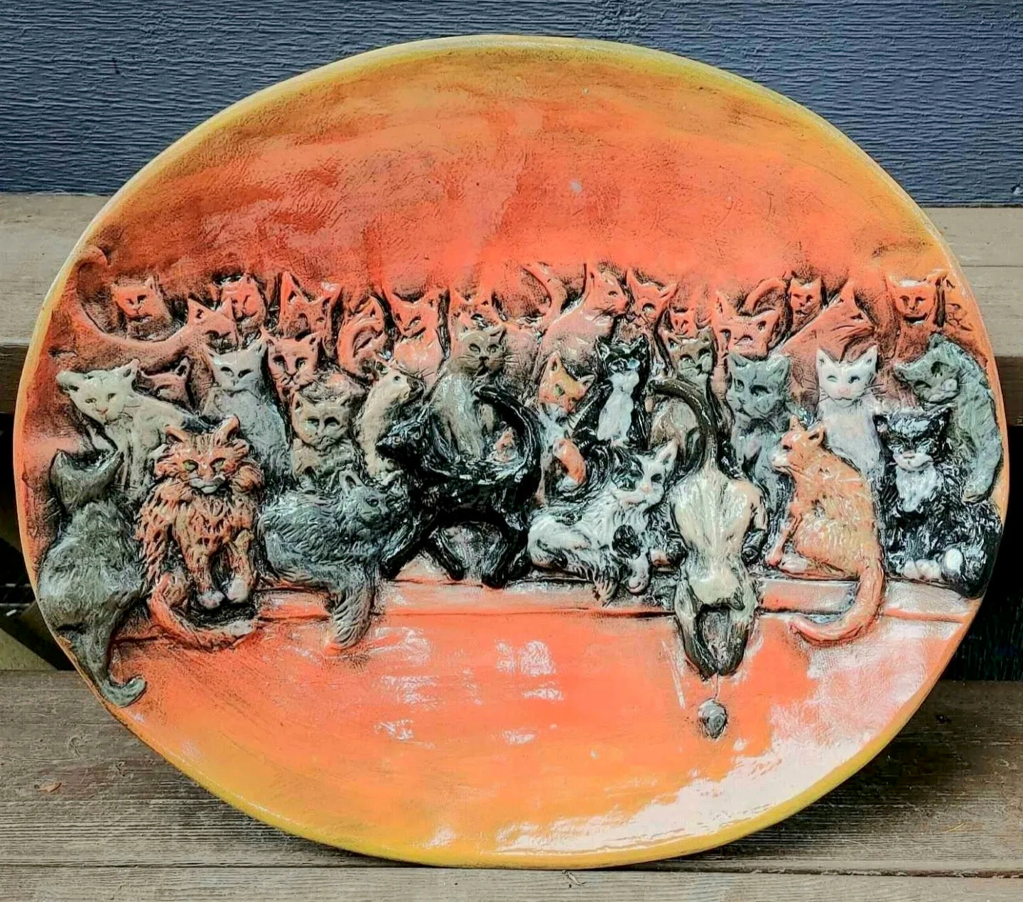 Relief Series - Clowder of Cats (Platter - Large)
