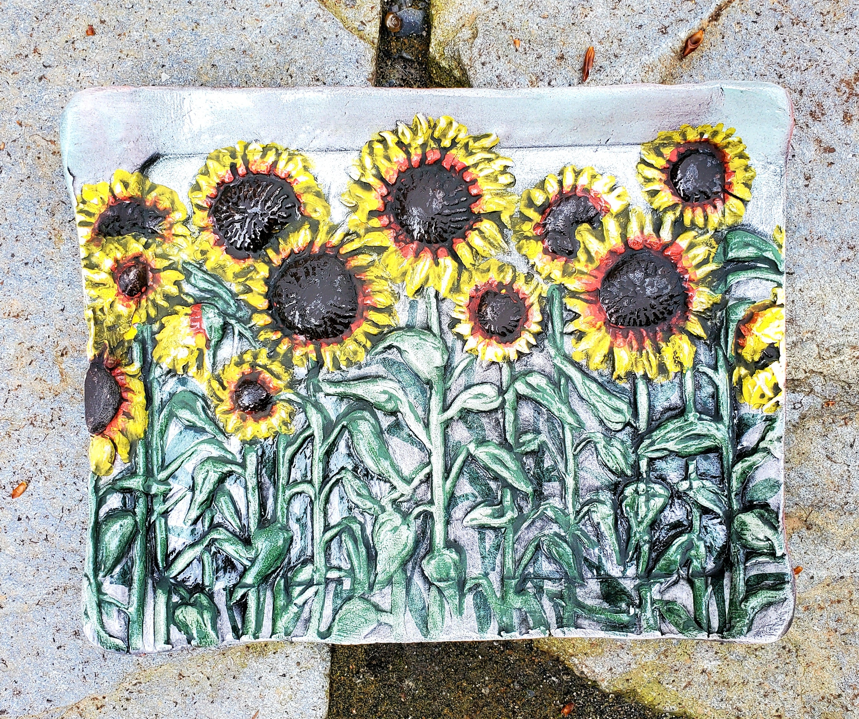 Sunflowers (Relief Platter - Small)