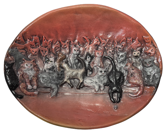 Relief Series - Clowder of Cats (Platter - Large)