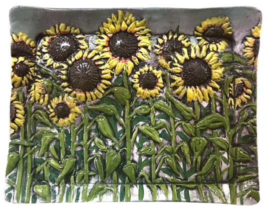 Sunflowers (Relief Platter - Small)