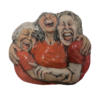 WallWorks - Live, Life, and Laughter (Red Shirts, White Hair)