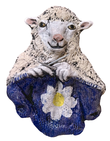 WallWorks - Knitting Sheep (Flower)