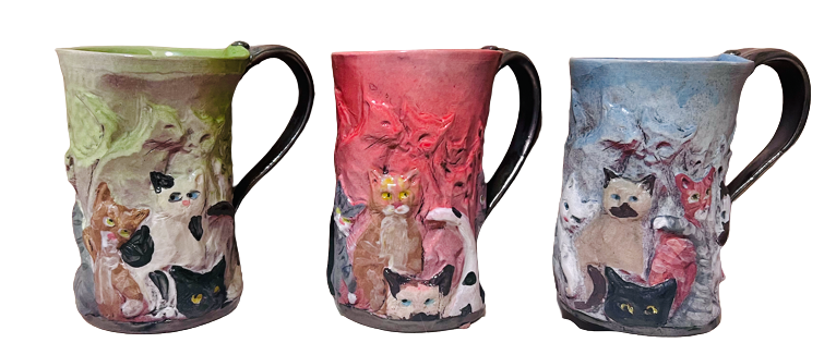 Relief Series - Clowder of Cats (mugs)