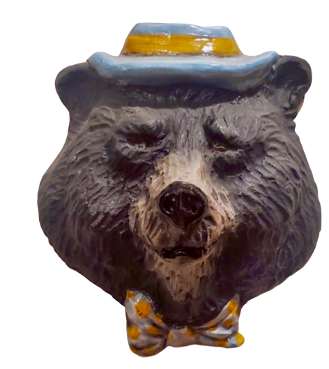 WallWorks - Sunday Best Bear (Blue/Yellow Hat and Bowtie)